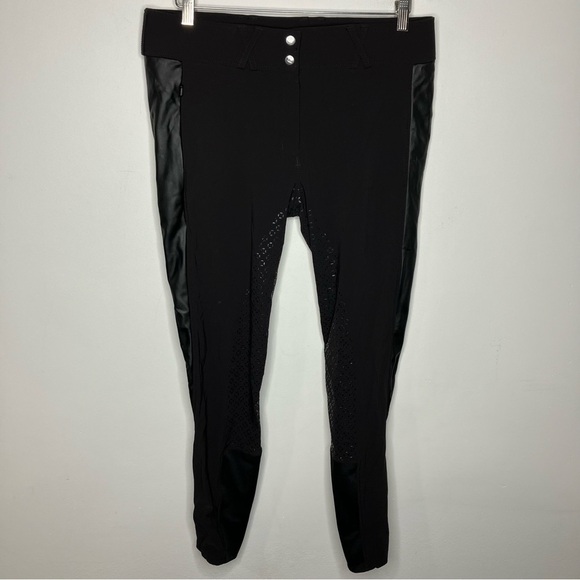 Horze Equestrian riding Pants tights silicone seat black size 32 - Picture 1 of 9